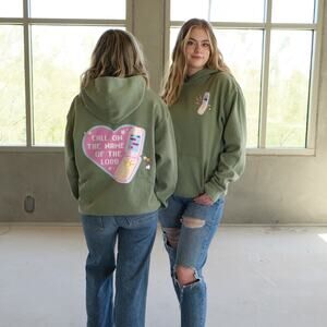 GLO God’s Love Overcomes Call On The Lord Pullover Hoodie Oil Green XL